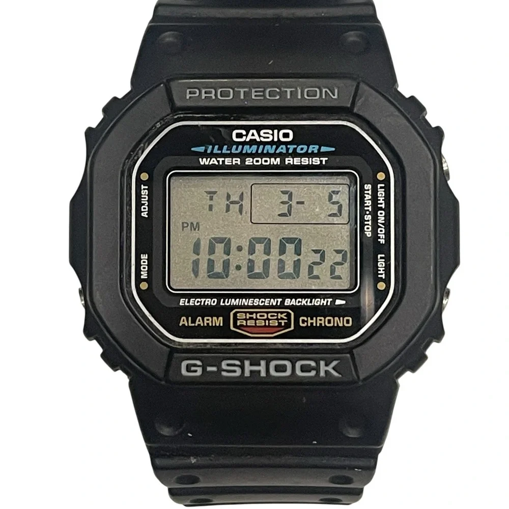Casio - DW5600E-1V - G-SHOCK Digital Chronograph Mens Sport Watch - Black - Picture 2 of 5